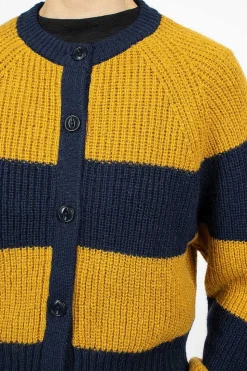 Foxtail Cardigan Navy/Yellow