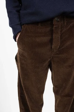 French Work Pant Dark Brown Corduroy