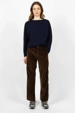 French Work Pant Dark Brown Corduroy