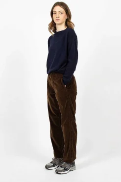 French Work Pant Dark Brown Corduroy