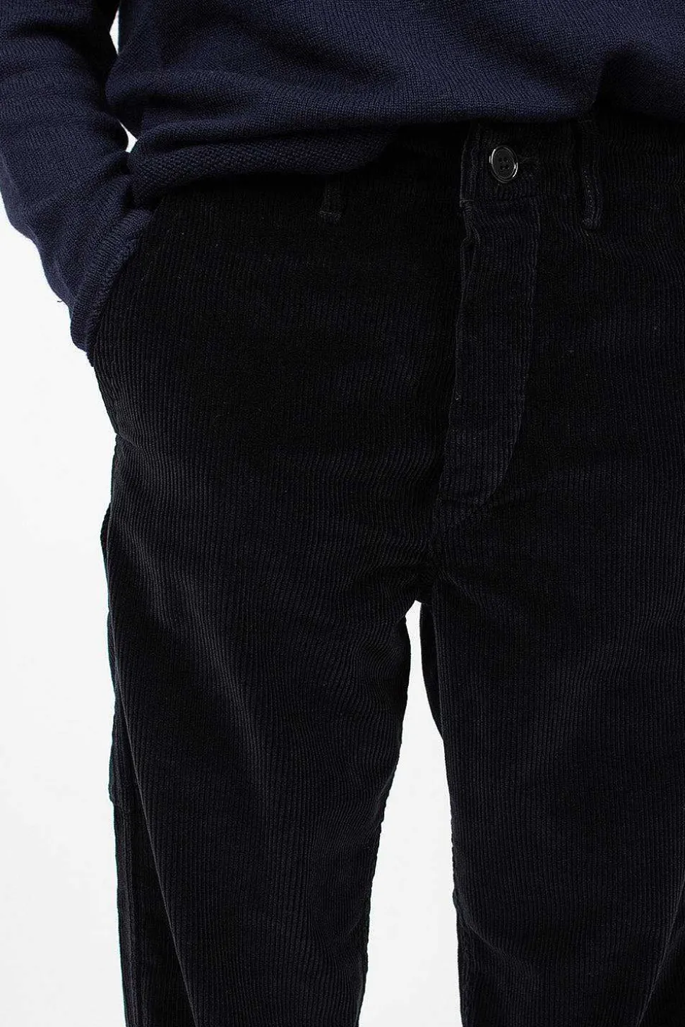 French Work Pant Navy Corduroy