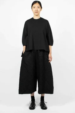 Frill Side T-Shirt Black