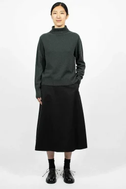 Full Skirt Sateen Black