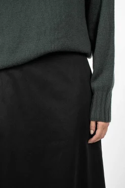 Full Skirt Sateen Black