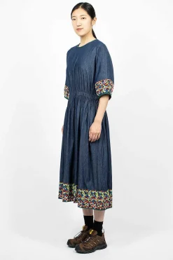 Garden Dress Embroidered Indigo