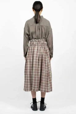 Gathered Skirt Red Check