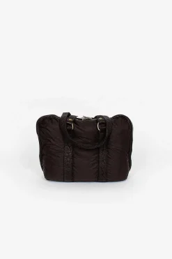 Gb0_Eco Black Nylon/Leather Bag