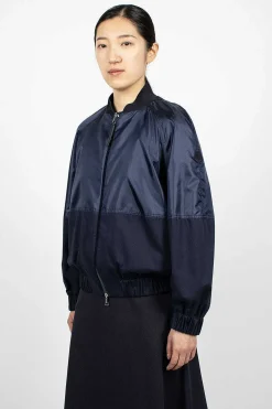 Gobie Satin Bomber Navy