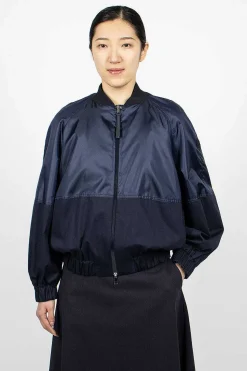 Gobie Satin Bomber Navy