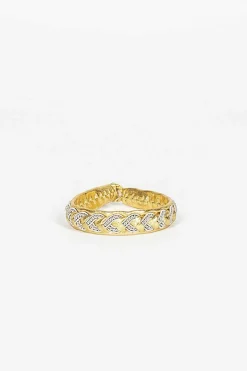 Gold Embroidered B Bracelet 6
