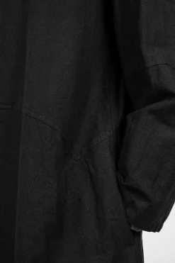 Half Button Dress Black