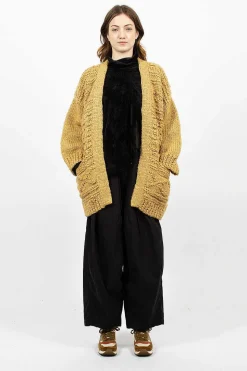 Hand Knit Kimono Cardigan Beige