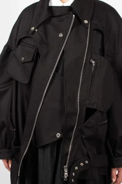 Heart Biker Jacket Black