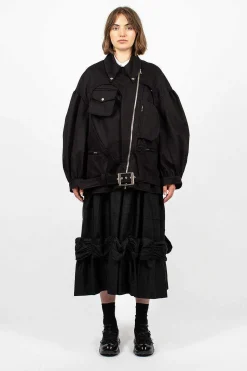Heart Biker Jacket Black
