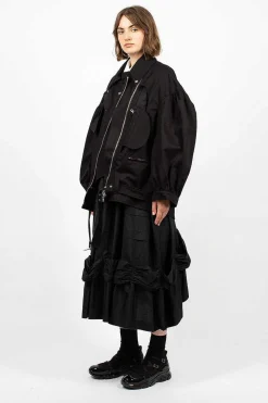 Heart Biker Jacket Black