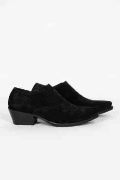 Heeled Papillon Shoe Suede