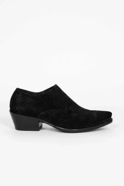 Heeled Papillon Shoe Suede