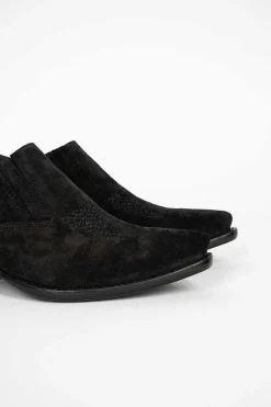 Heeled Papillon Shoe Suede