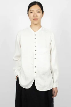 Herringbone Penny Shirt White