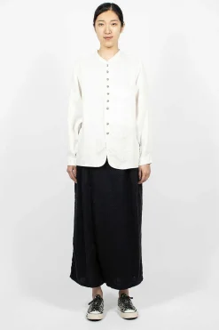 Herringbone Penny Shirt White