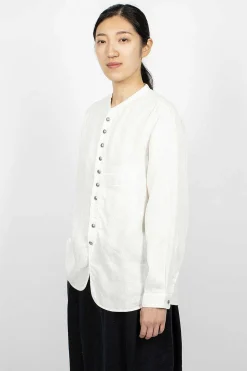 Herringbone Penny Shirt White