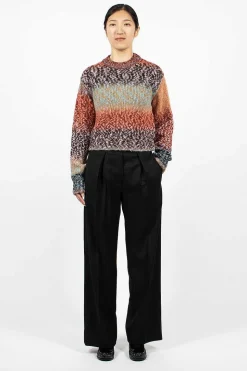Herringbone Relaxed Trouser Black