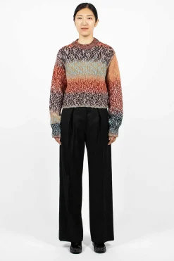 Herringbone Relaxed Trouser Black