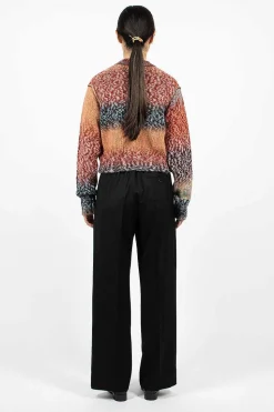 Herringbone Relaxed Trouser Black