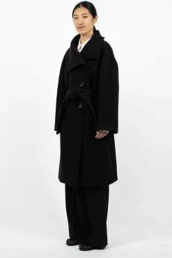 High Neck Coat Black