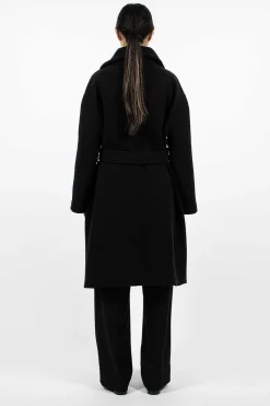 High Neck Coat Black