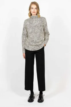 High Neck Shirt Ecru Spot
