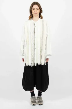Hobo Patchwork Dress Shirt White