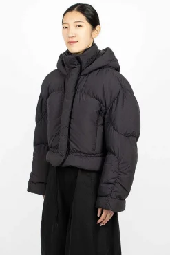 Hooded Puffer Jacket Black