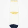 Ivy Rainbowy Happy Heel Socks White/Navy