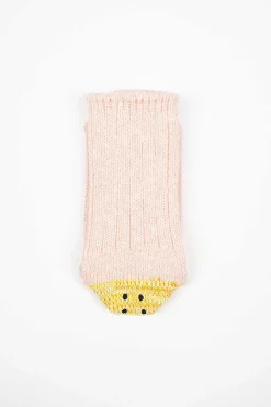 Ivy Rainbowy Happy Heel Socks Pink