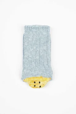Ivy Rainbowy Happy Heel Socks Sax