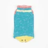 Ivy Rainbowy Happy Heel Socks Sax/Pink