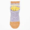 Ivy Rainbowy Happy Heel Short Socks Purple