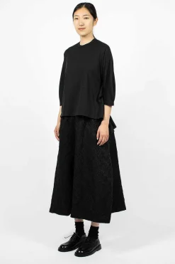 Jacquard Floral Trouser Black