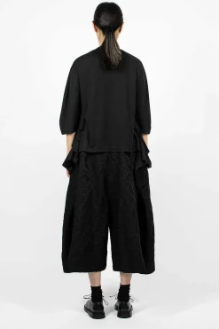 Jacquard Floral Trouser Black