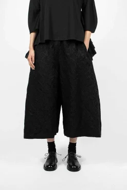 Jacquard Floral Trouser Black