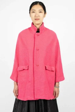 Jeroni Poppy Cashmere Coat Fuchsia