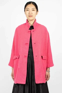Jeroni Poppy Cashmere Coat Fuchsia