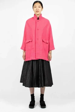 Jeroni Poppy Cashmere Coat Fuchsia