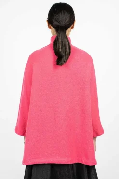 Jeroni Poppy Cashmere Coat Fuchsia