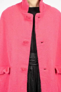 Jeroni Poppy Cashmere Coat Fuchsia