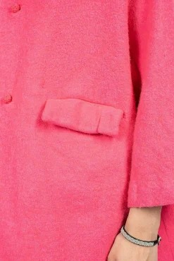 Jeroni Poppy Cashmere Coat Fuchsia
