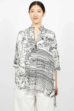 Kora Shirt Village Drawing
