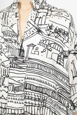 Kora Shirt Village Drawing
