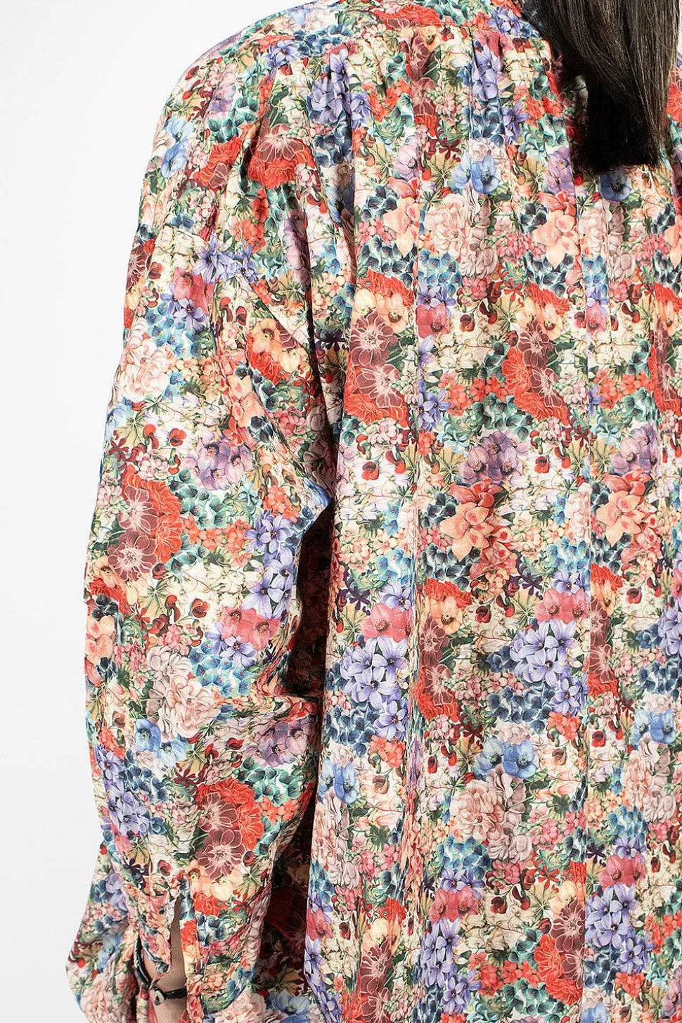 Kora Washed Shirt Pink Flowers